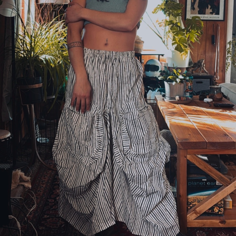 Striped Pink Style Skirt